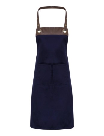  Ποδιά  ολόσωμη  (PR123 Espresso) μπλέ σκούρο-καφέ